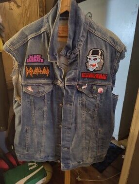 Levi Strauss Extra Large Jean Jacket Vest '80S Rock
